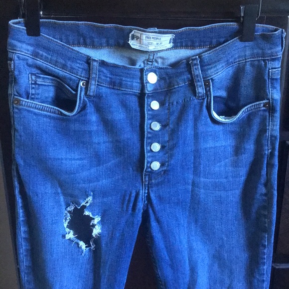 🍭Free People high-waisted jeans - Picture 3 of 7